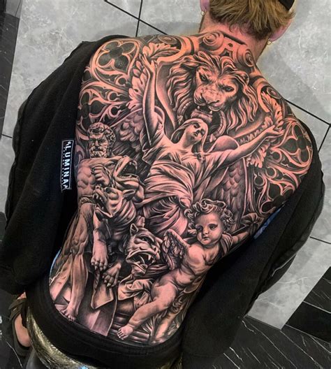 full back tattoos for men